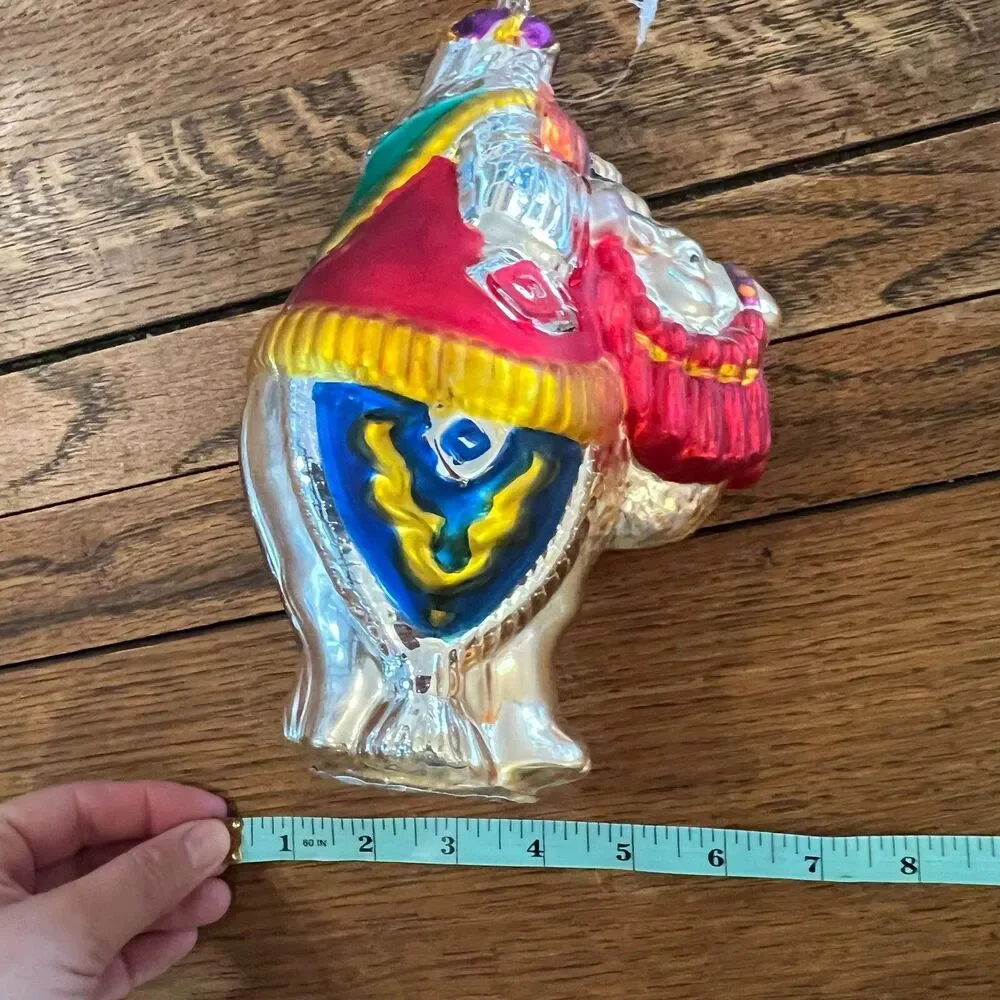 Vintage Dept 56 Large Mercury Glass 8 Inch christmas Ornament camel department